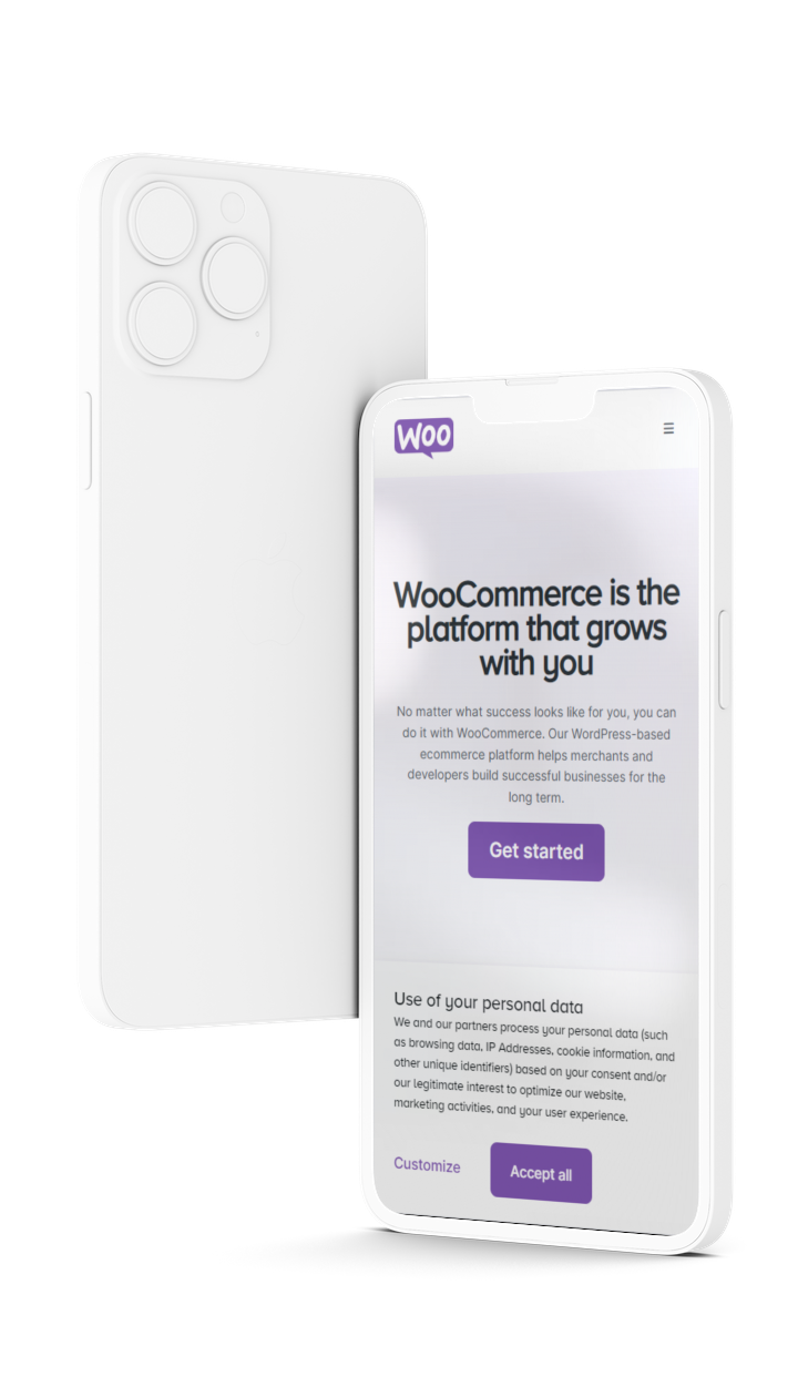 Mobiele weergave WooCommerce webshop